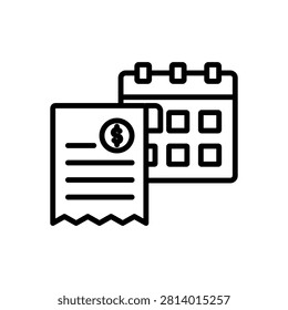 Invoice Reminder icon vector symbol illustration