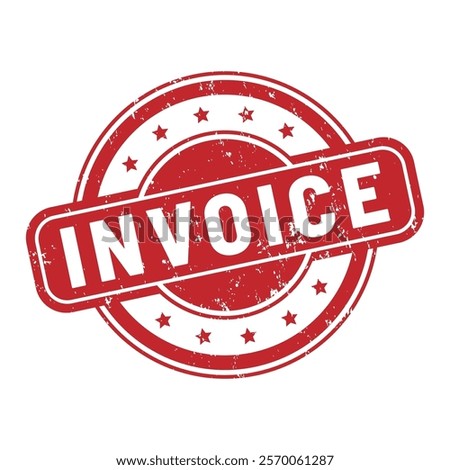 Invoice round stamp icon grunge distressed style