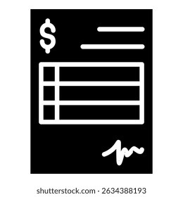 Coleção de Ícones de Vetor Simples de Fatura