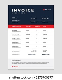Invoice Template Design, Corporate Invoice Design Template,Business invoice for your business, print ready invoice template.