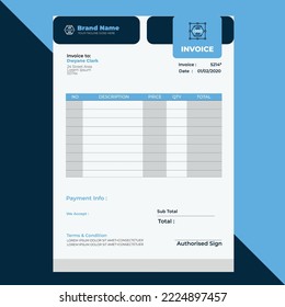 
Invoice Template Design, Corporate Invoice Design Template, Vector Invoice, Cash Memo, Vector Quotation Design Template
invoice and bill simple template design
