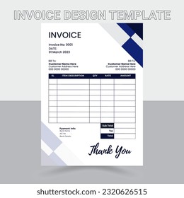  invoice template design Free Vector 
