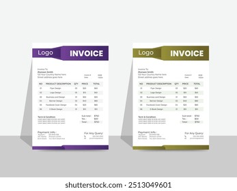 Invoice template design, Invoicing quotes, money bills, price invoices, payment agreement design, business invoice design Template.