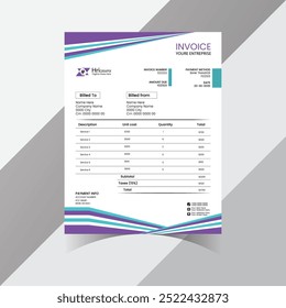 Invoice template design. Invoicing quotes, money bills or price invoices and payment agreement design templates. Tax form, bill graphic or payment receipt page.