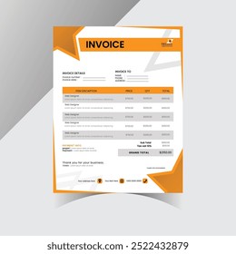 Invoice template design. Invoicing quotes, money bills or price invoices and payment agreement design templates. Tax form, bill graphic or payment receipt page.