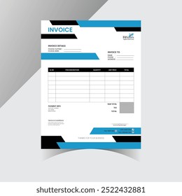 Invoice template design. Invoicing quotes, money bills or price invoices and payment agreement design templates. Tax form, bill graphic or payment receipt page.