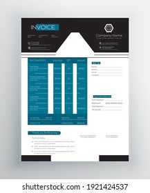 Invoice Template Design. Vector Invoice Template.