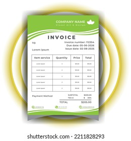 invoice template design for your business.