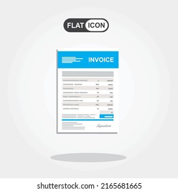 Invoice template, flat vector design 