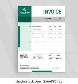 Invoice Template Layout Design Vector Image