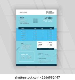 Invoice Template Layout Design Vector Image