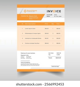 Invoice Template Layout Design Vector Image