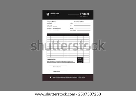Invoice template Memo invoice template Invoice design vector.eps