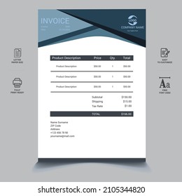 invoice template modern creative design