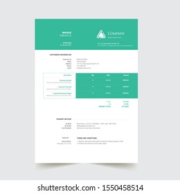 Invoice template print ready eps file