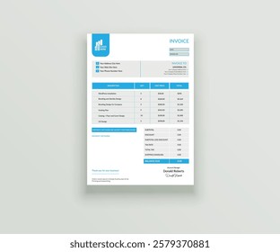 Invoice Template, Invoice, Printable Small Business Invoice