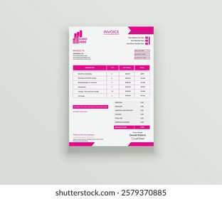 Invoice Template, Invoice, Printable Small Business Invoice