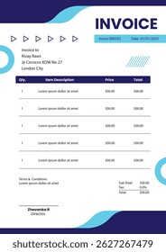 Invoice Template Vector Art and Icons Design