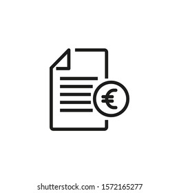 Invoice thin line icon. Bill, payment, document, tax isolated outline sign. Digital purchase concept. Vector illustration symbol element for web design and apps. svg