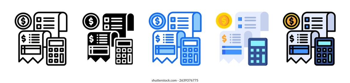 Invoice Total Icon Element For Design