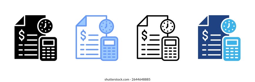 Invoice Tracker icon sheet multiple style collection