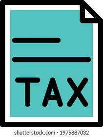 invoice vector colour line  icon