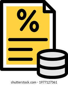invoice vector colour line  icon