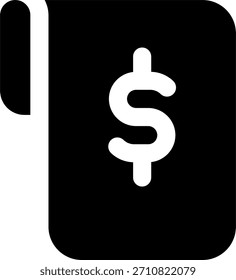 Diseño de Vector de Factura en estilo moderno, documento de facturación y concepto de proceso de pago comercial, ilustración contable. Icono de glifo