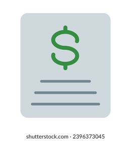 Invoice Vector Flat Icon For Personal And Commercial Use.
