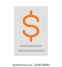 Invoice Vector Flat Icon For Personal And Commercial Use.
