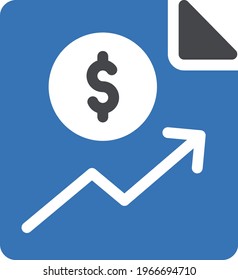 invoice vector glyph color icon