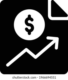 icono plano de glifo vector de factura