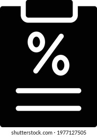 invoice vector glyph flat icon