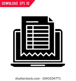 Invoice vector icon