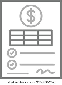Invoice vector icon. Can be used for printing, mobile and web applications.