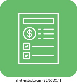Invoice vector icon. Can be used for printing, mobile and web applications.