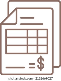 Invoice vector icon. Can be used for printing, mobile and web applications.