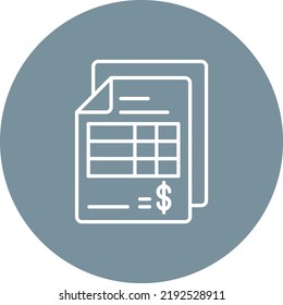 Rechnungsvektorsymbol. Kann für Druck-, Mobil- und Web-Anwendungen verwendet werden.