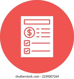 Invoice vector icon. Can be used for printing, mobile and web applications.