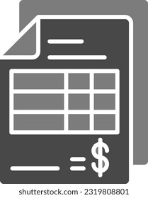 Icono vector de factura. Se puede usar para imprimir, móviles y aplicaciones web.
