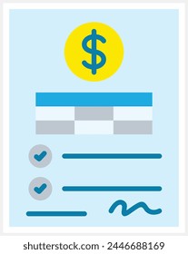 Invoice vector icon. Can be used for printing, mobile and web applications.