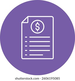 Invoice vector icon. Can be used for printing, mobile and web applications.