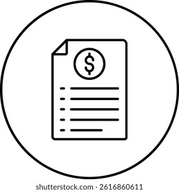 Invoice vector icon. Can be used for printing, mobile and web applications.