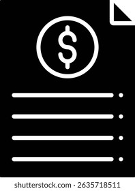 Invoice vector icon. Can be used for printing, mobile and web applications.