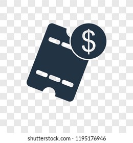 Invoice vector icon isolated on transparent background, Invoice transparency logo concept