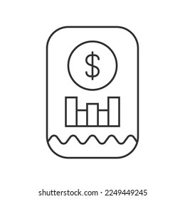 Rechnungsvektorsymbol. Zeilenzeichen für mobiles Konzept und Webdesign. Symbol, Logo-Abbildung. Vektorgrafik