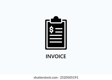 Invoice Vector Icon Or Logo Illustration