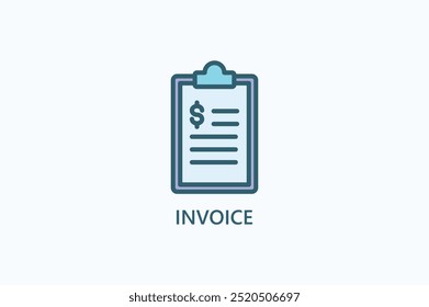 Invoice Vector Icon Or Logo Illustration
