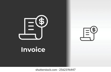 Invoice Vector, Icon Or Logo Sign Isolated Symbol Illustration