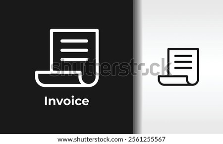 Invoice Vector, Icon Or Logo Sign Isolated Symbol Illustration